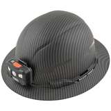 Hard Hat, Premium KARBN Pattern, Non-Vented Full Brim, Class E, Lamp redirect to product page